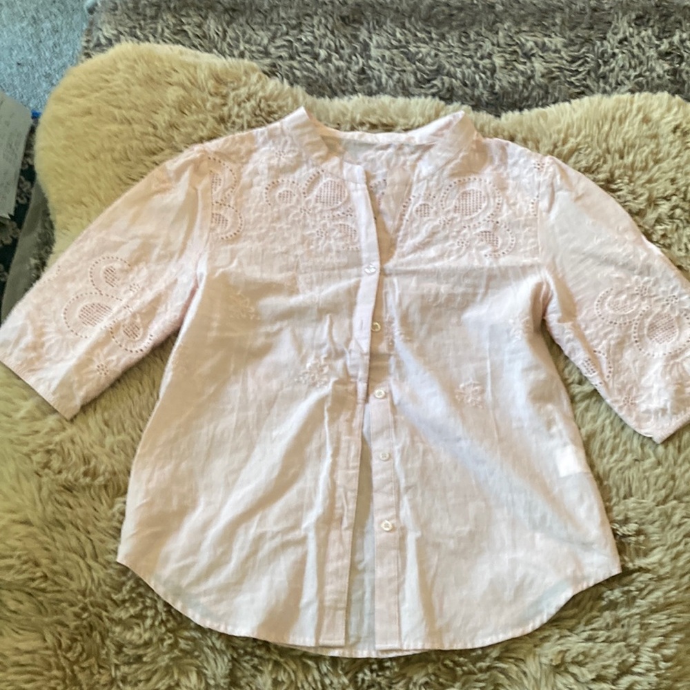 Women’s pale pink blouse with Embroidery